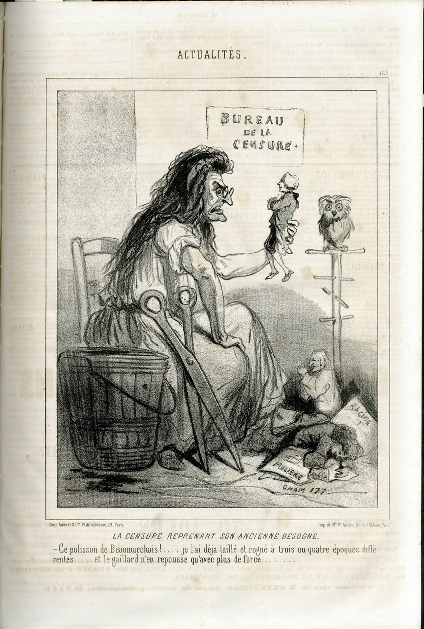 Illustration af Cham (1819-1879) i Le Charivari af Amédée de Noé