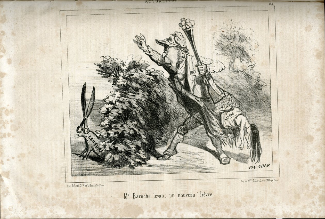 Illustration af Cham (1819-1879) i Le Charivari af Amédée de Noé