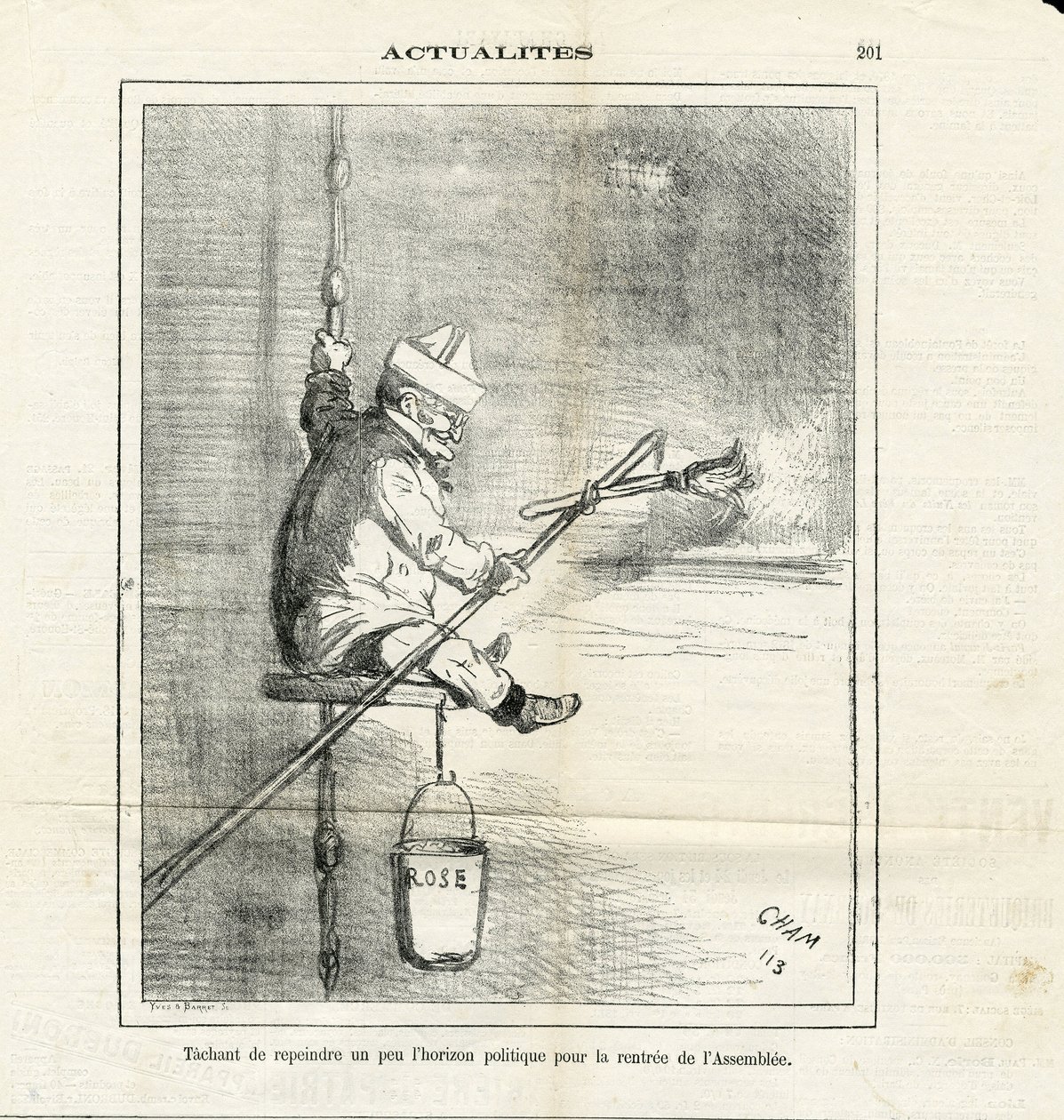 Illustration af Cham (1819-1879) i Le Charivari af Amédée de Noé