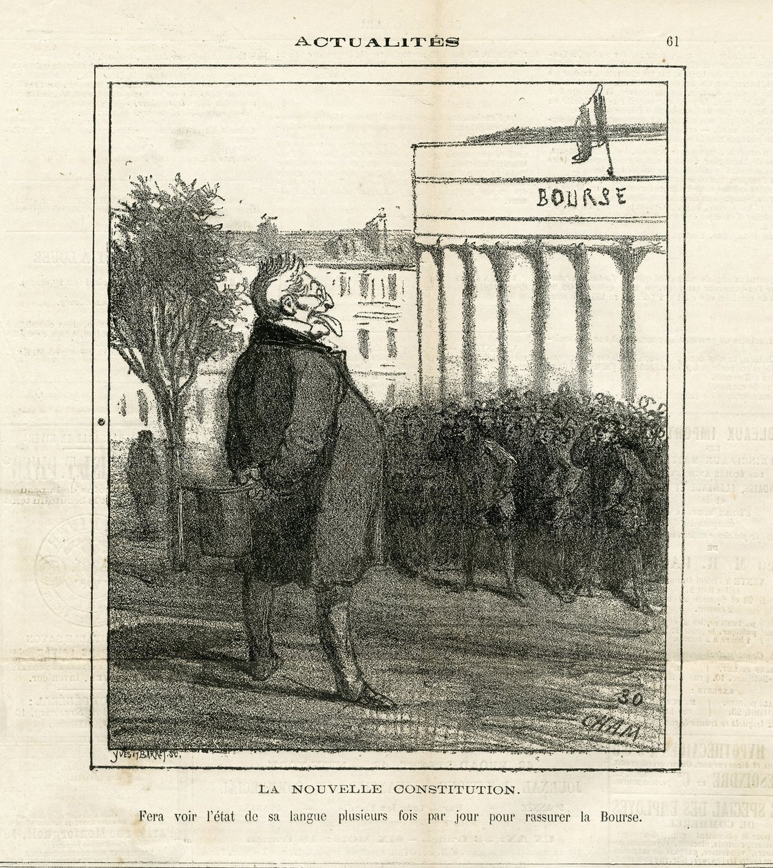 Illustration af Cham (1819-1879) i Le Charivari af Amédée de Noé
