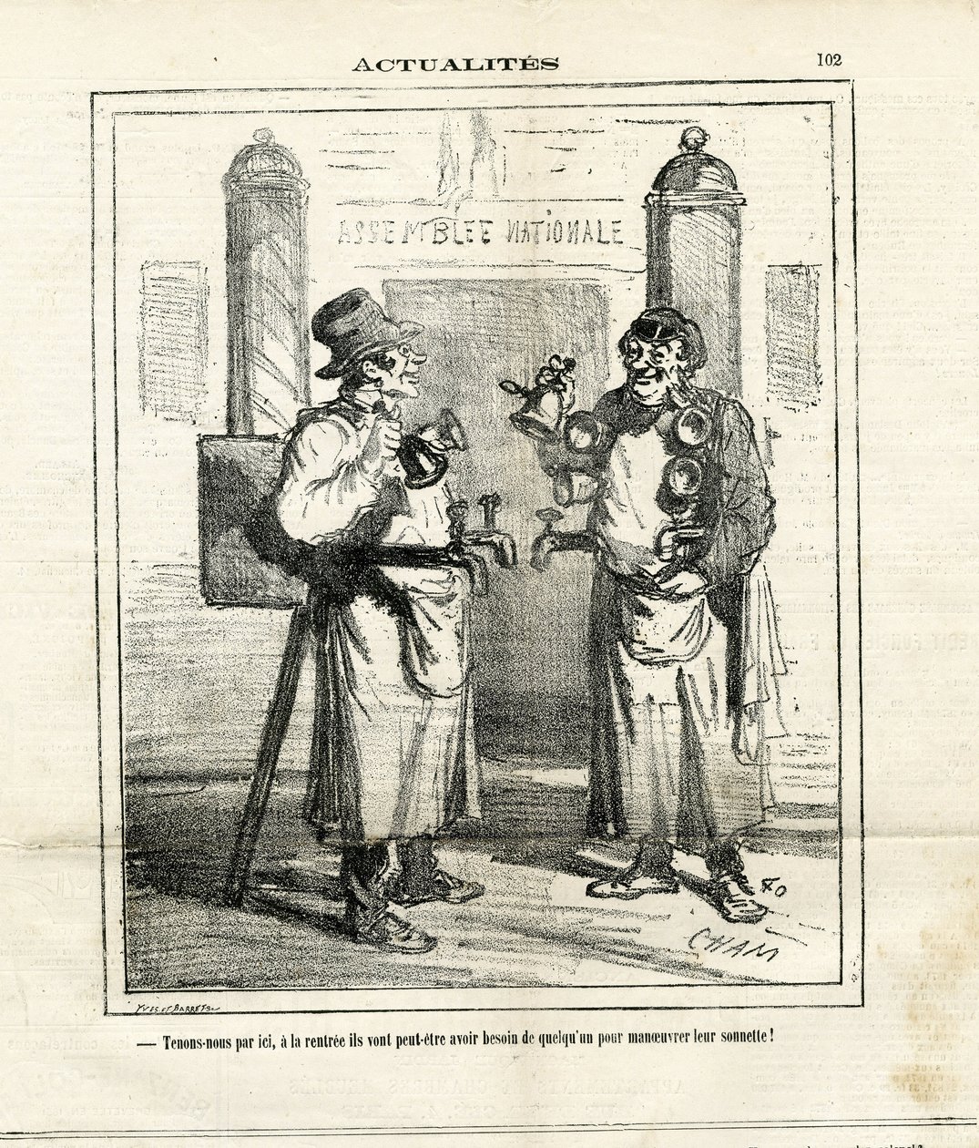 Illustration af Cham (1819-1879) i Le Charivari af Amédée de Noé