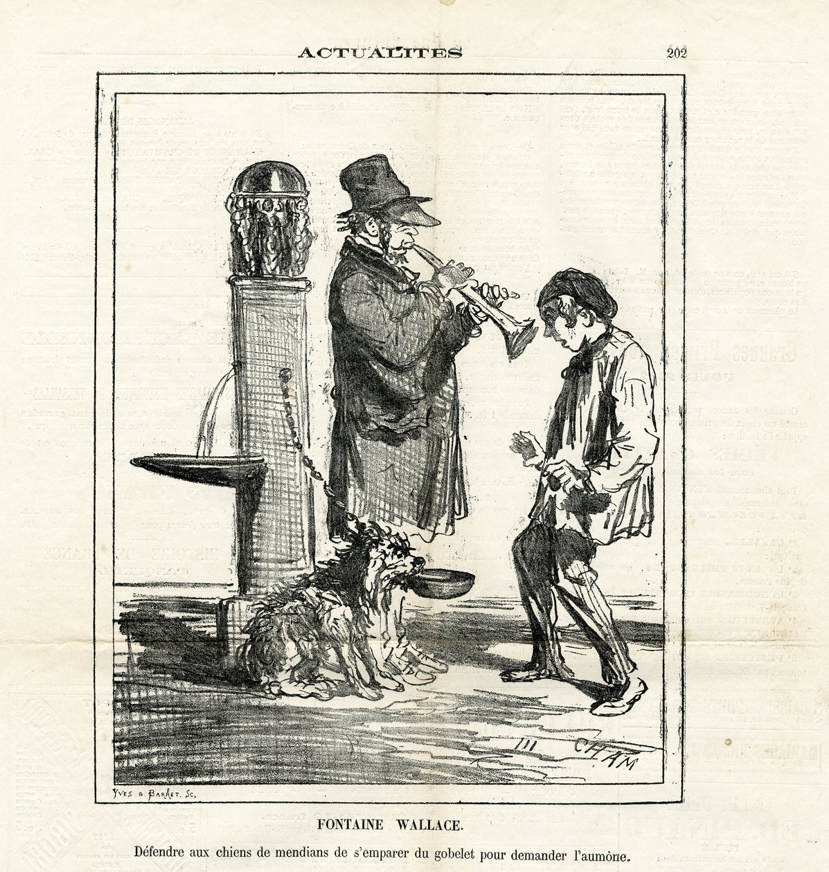Illustration af Cham (1819-1879) i Le Charivari af Amédée de Noé
