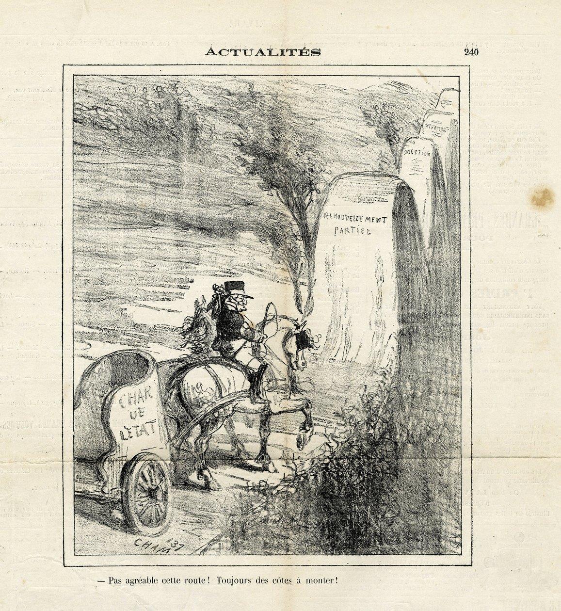 Illustration af Cham (1819-1879) i Le Charivari af Amédée de Noé