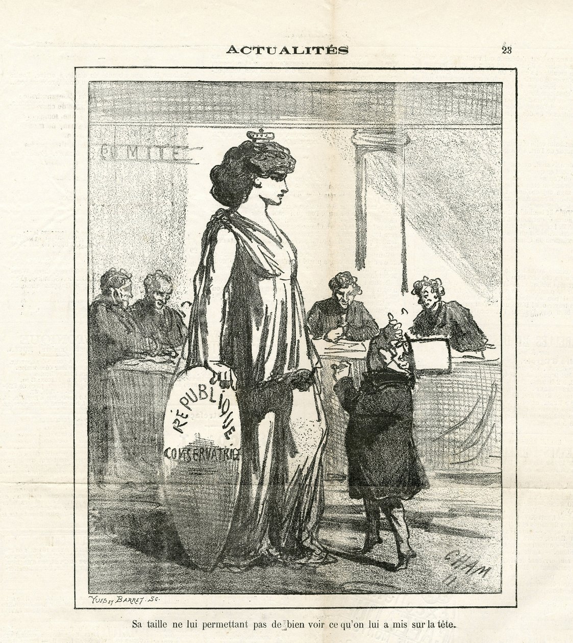 Illustration af Cham (1819-1879) i Le Charivari af Amédée de Noé