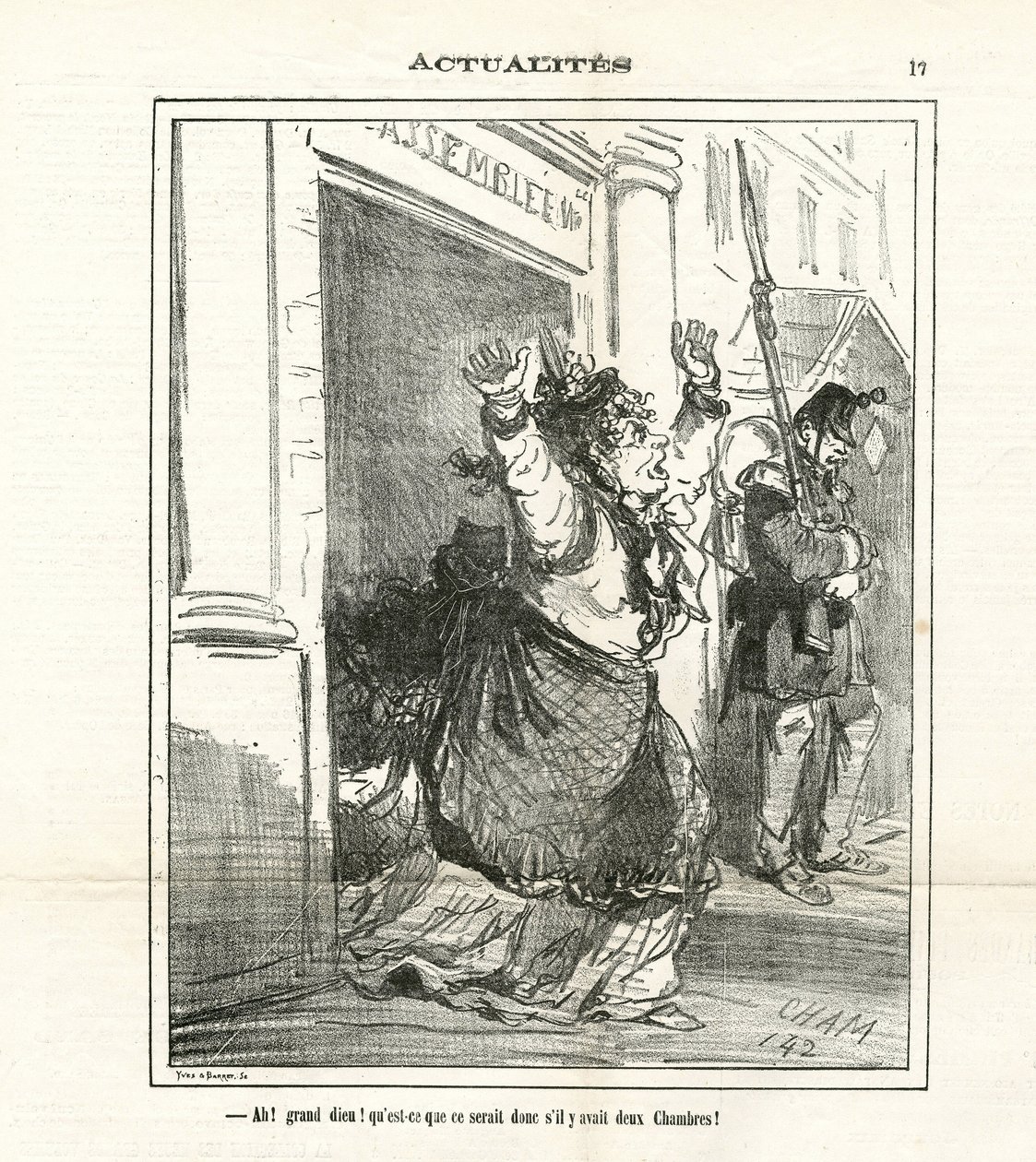 Illustration af Cham (1819-1879) i The Charivari af Amédée de Noé