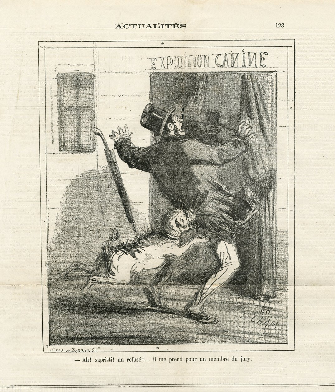 Illustration af Cham (1819-1879) i The Charivari af Amédée de Noé
