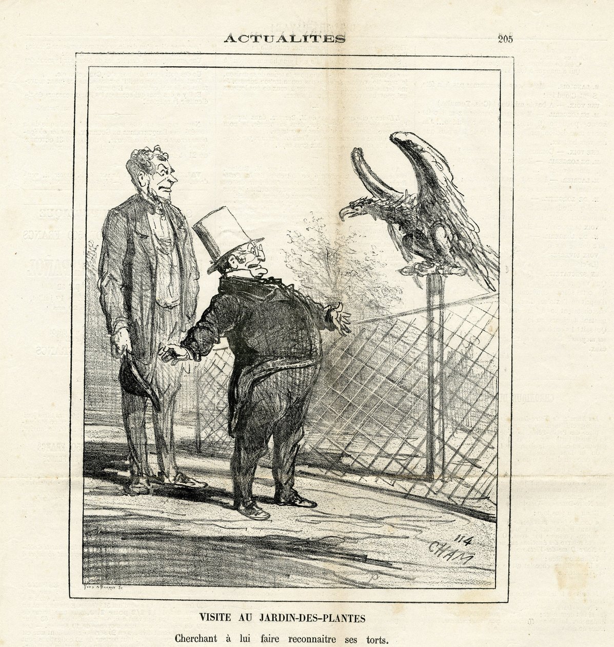 Illustration af Cham (1819-1879) i The Charivari af Amédée de Noé