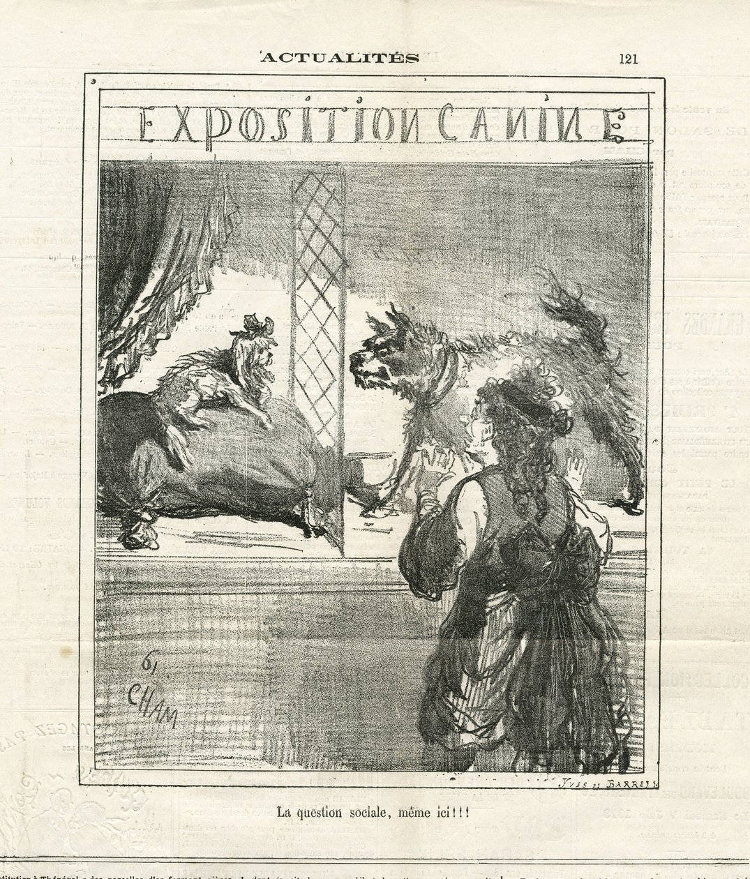 Illustration af Cham (1819-1879) i The Charivari af Amédée de Noé