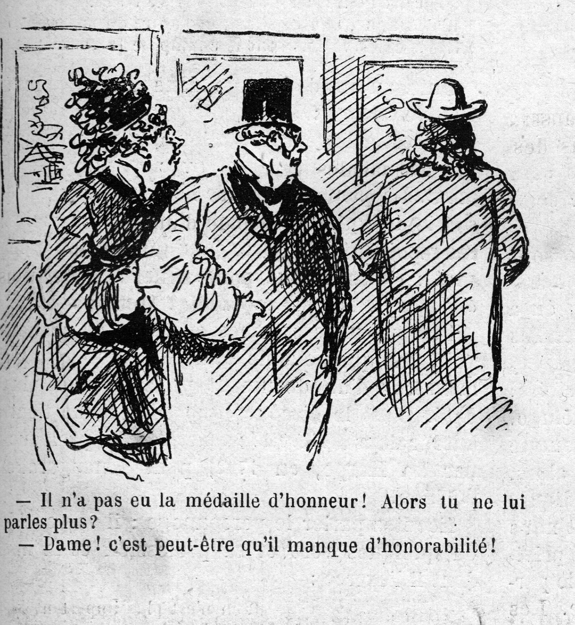 Tegnefilm om anerkendelsen af malerne fra 1879-salonen af Amédée de Noé