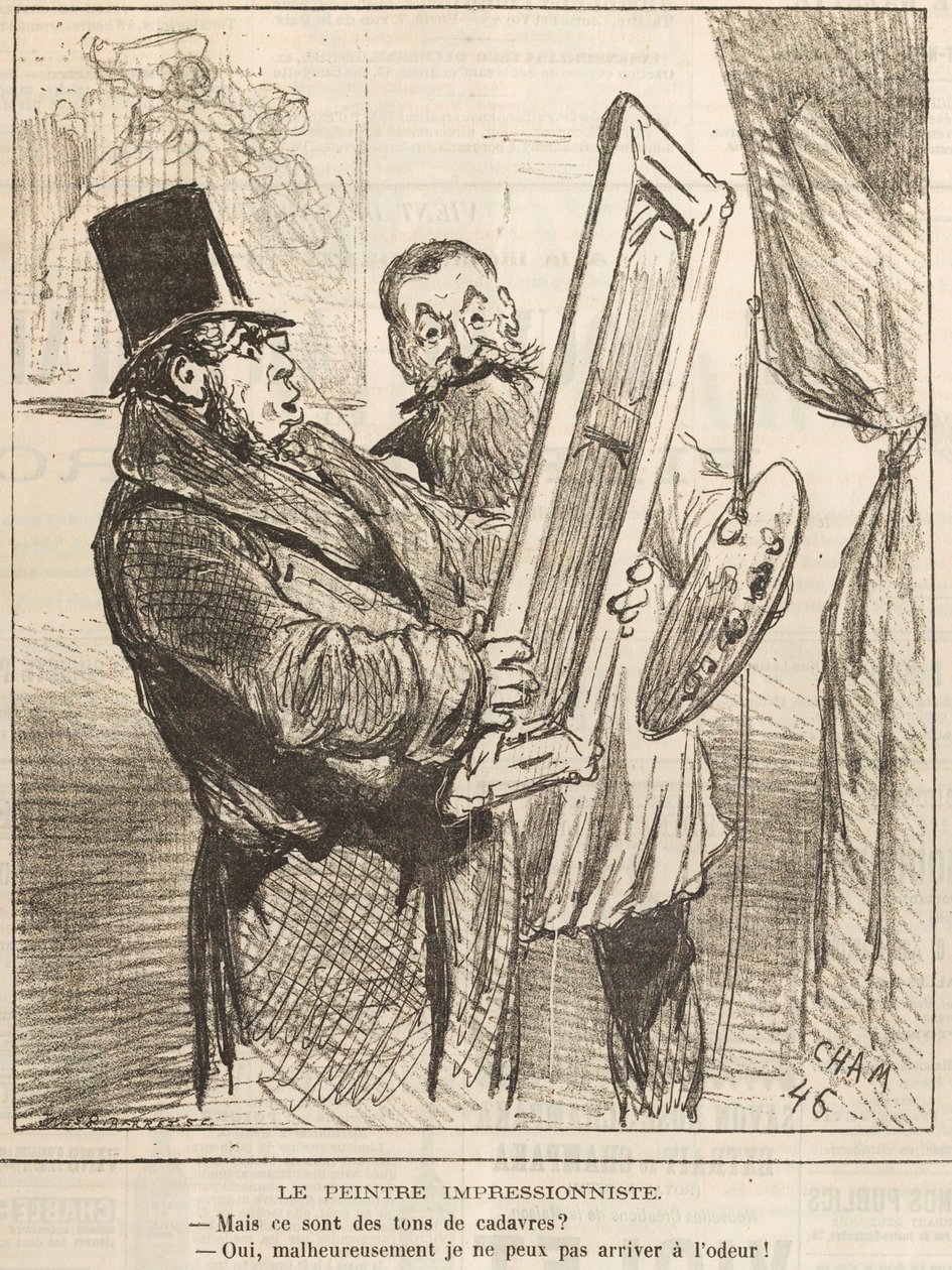 Den impressionistiske maler: Men disse er ligtoner..., 1877. af Cham