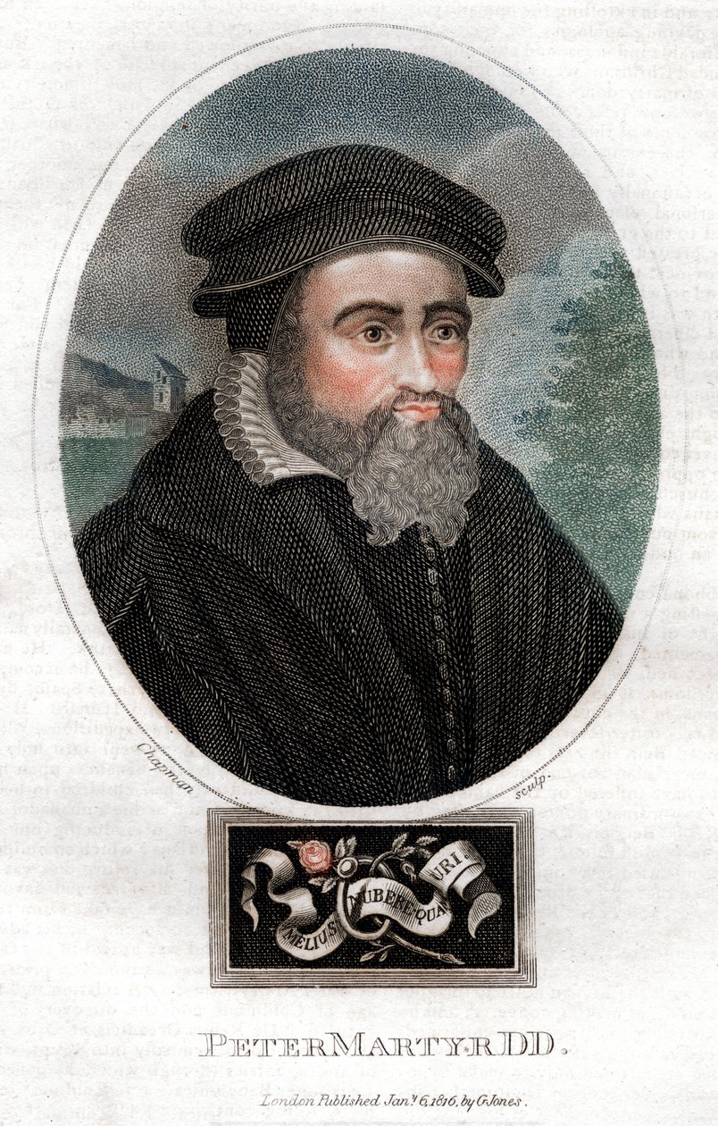 Pietro Martire Vermigli 1499-1562, italiensk teolog, 1816. af Chapman and Co