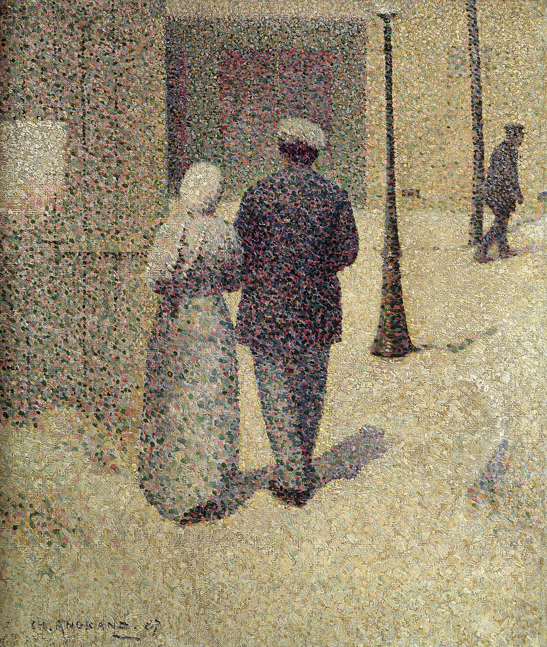 Et par på gaden, 1887 af Charles Angrand
