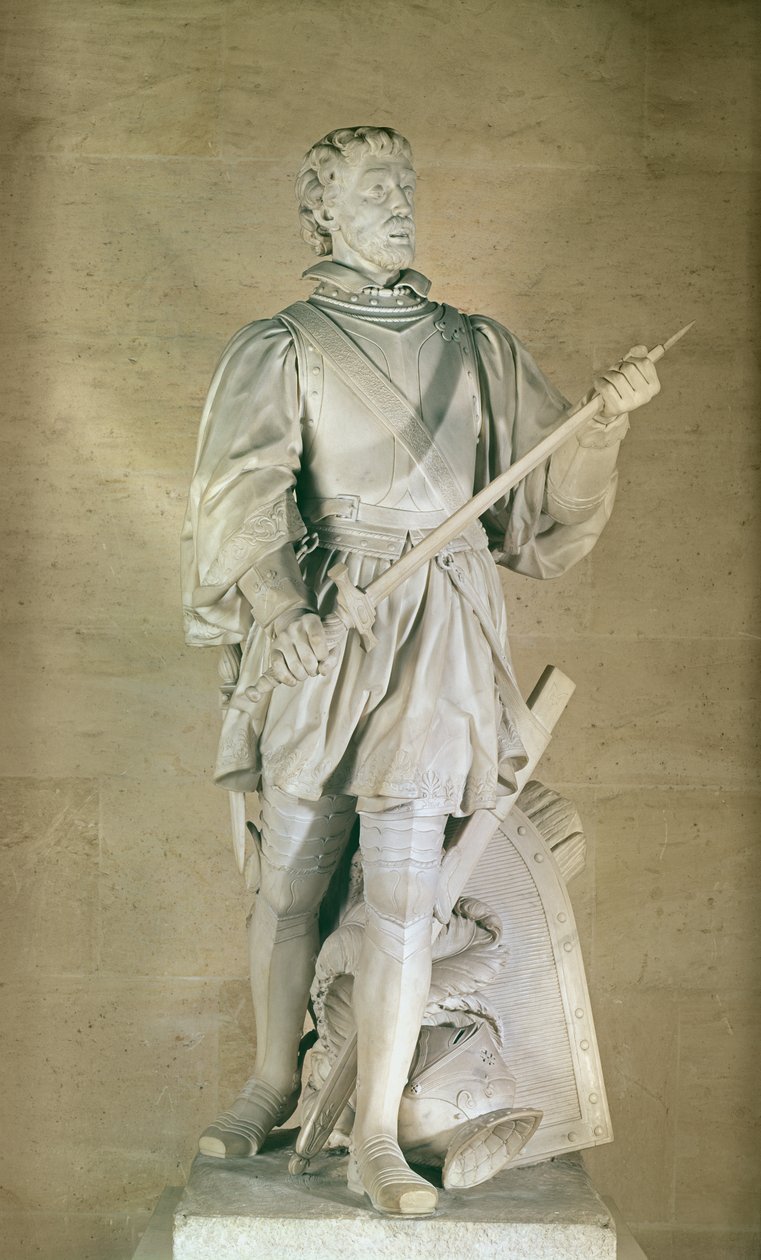 Statue af Pierre du Terrail (1476-1524) Chevalier de Bayard, 1787 af Charles Antoine Bridan