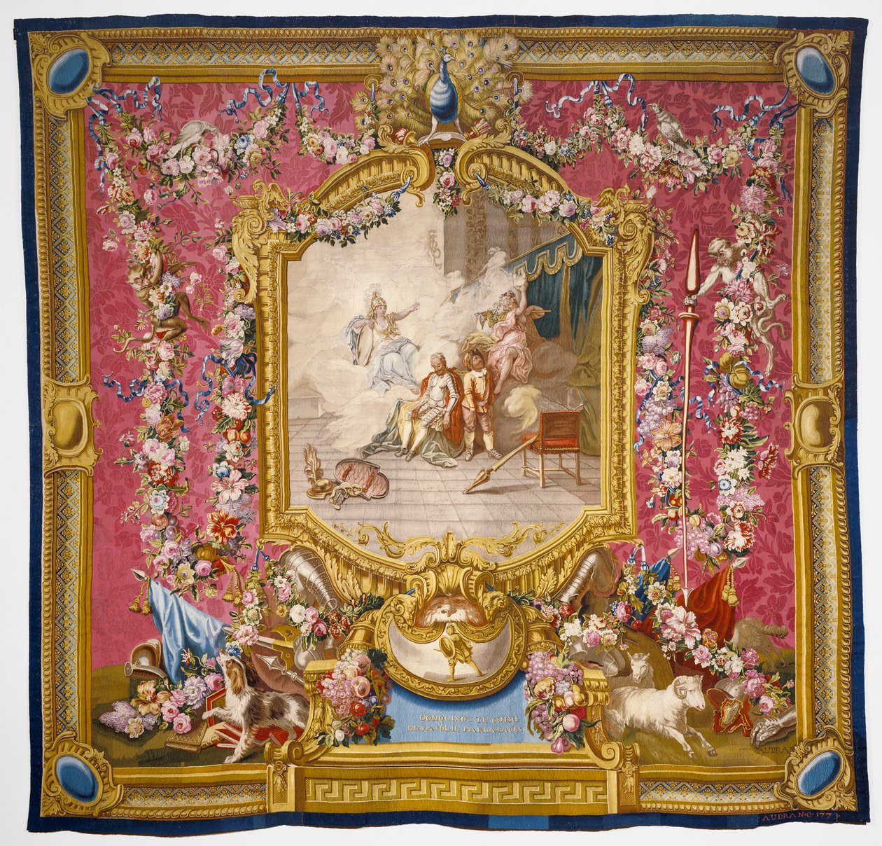 Don Quixote bliver helbredt for sin dårskab af visdom, 1773 (silke og uld) af Charles Antoine Coypel