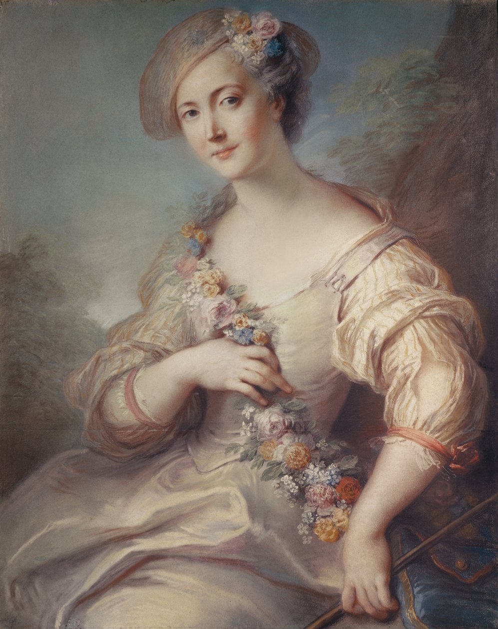 Marquise de Beuvron (pastel) af Charles Antoine Coypel