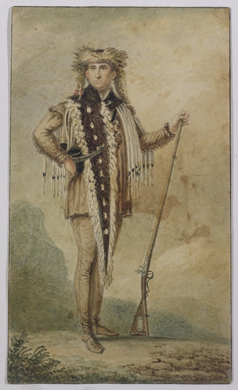 Kaptajn Meriwether Lewis, 1807 (wc over grafit på papir) af Charles Balthazar Julien Févret de Saint Mémin