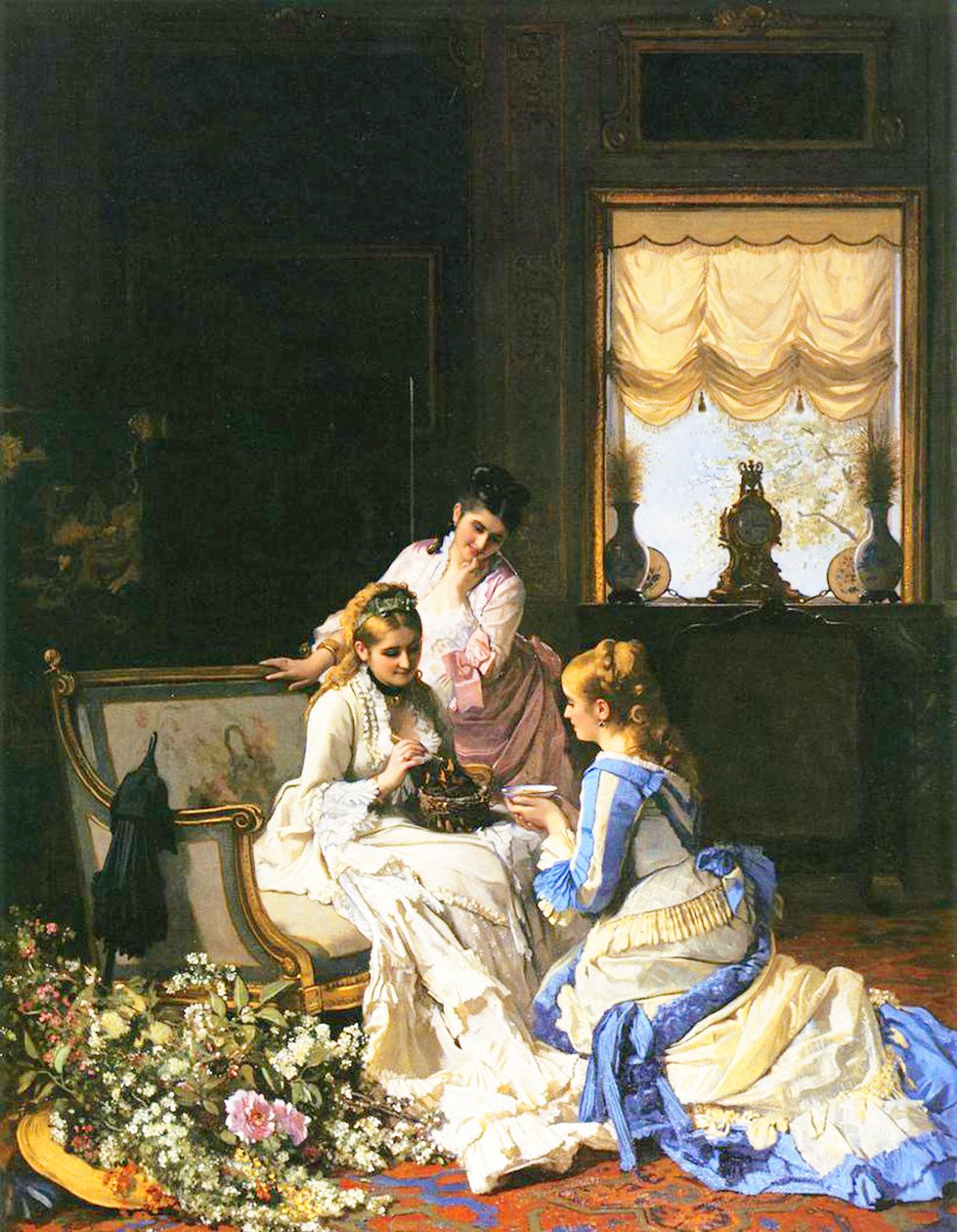Piger med rede af Charles Baugniet