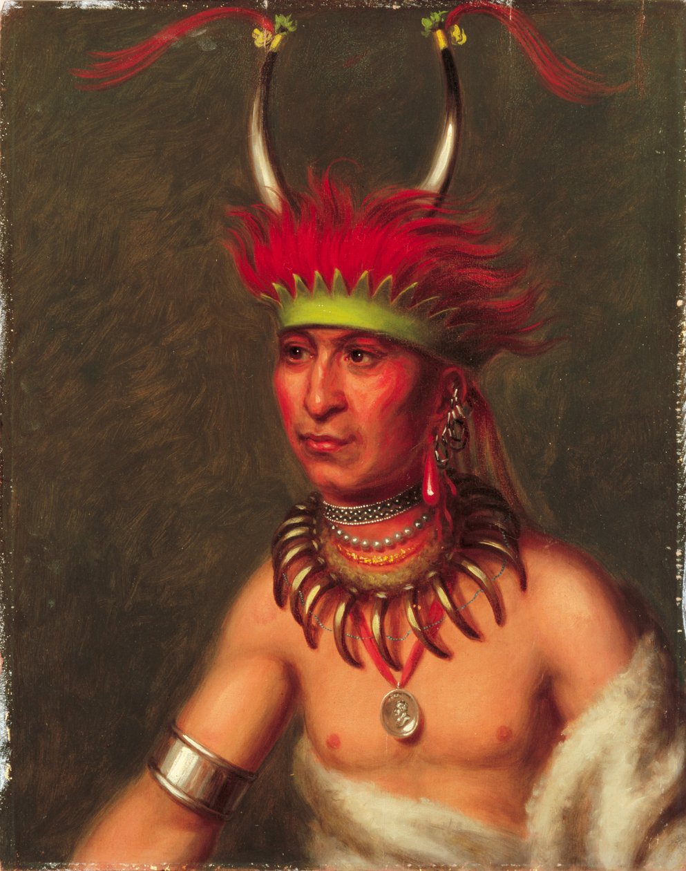 Monchousia (White Plume), kræft af Charles Bird King