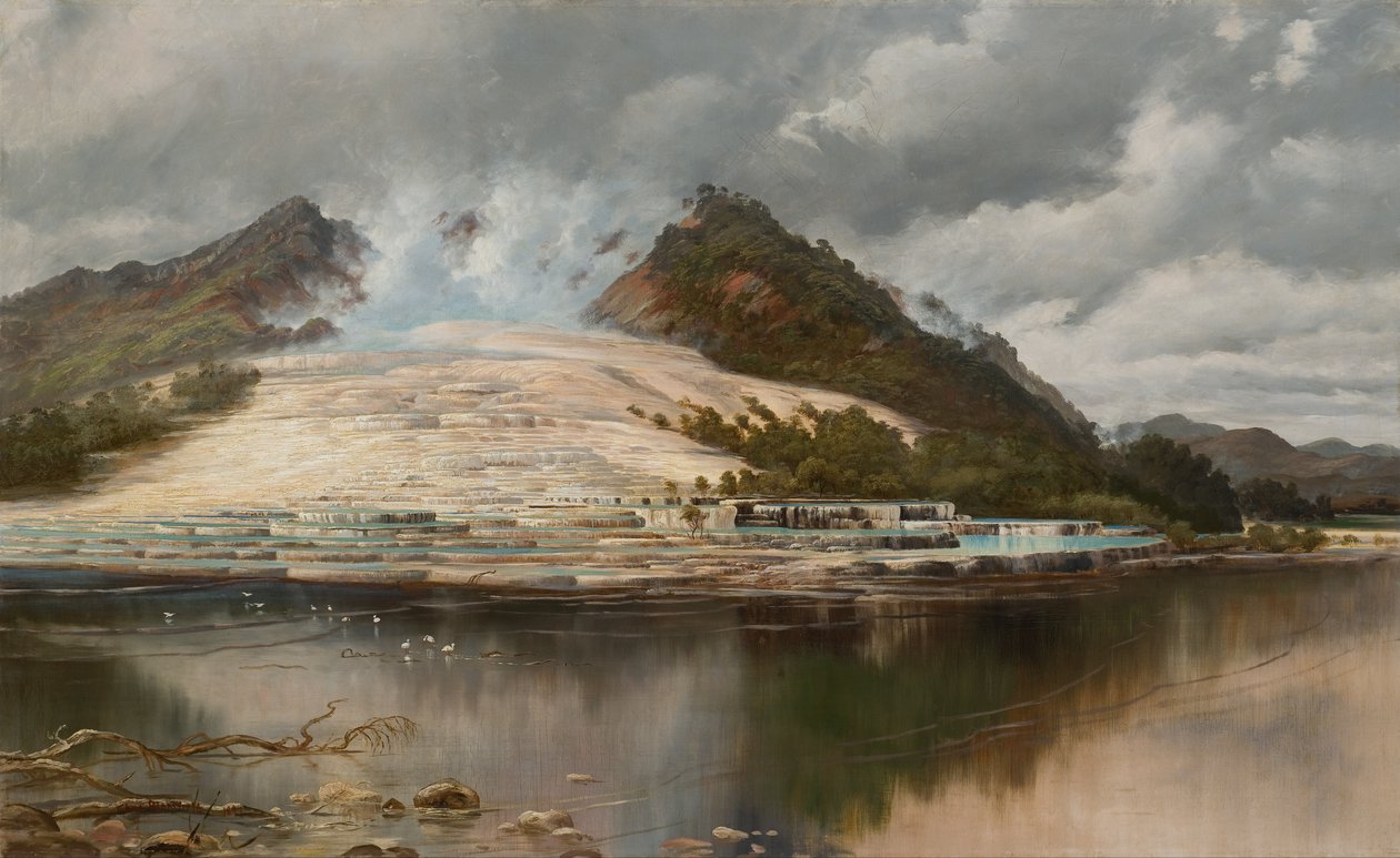 Hvide terrasser, Rotomahana af Charles Blomfield