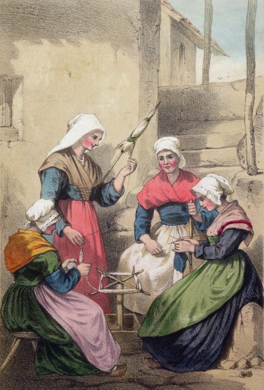 Auvergne, Spinners of Royat af Charles Bour