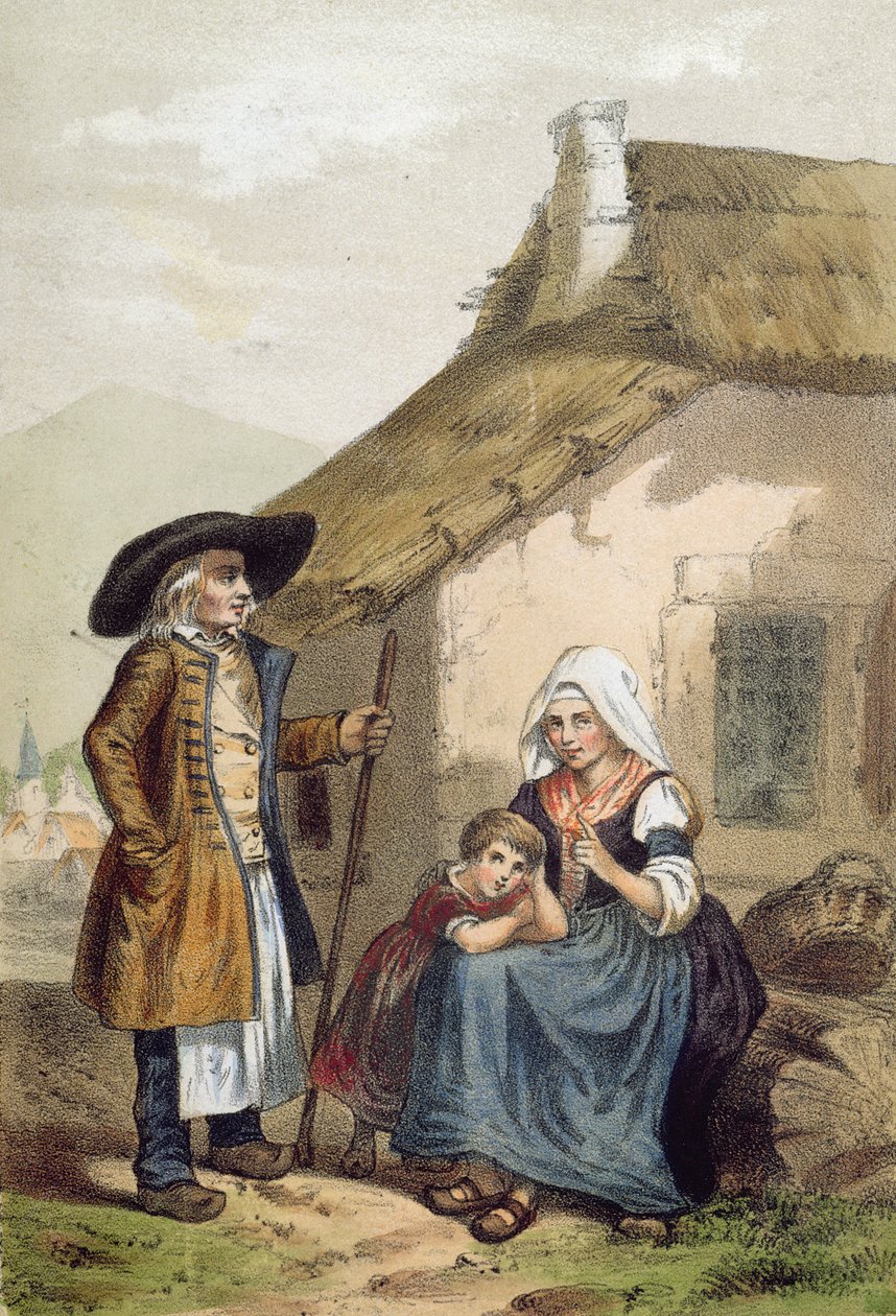 Landmænd fra Courpiere i Puy de Dome-regionen i Auvergne, midten af det 19. århundrede af Charles Bour