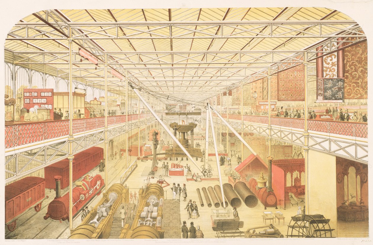 British Machinery Department, klasse 5 af Great Industrial Exhibition of All Nations, 1851, indgraveret af kunstneren, pub. af Ackermann und Co., 1851 af Charles Burton