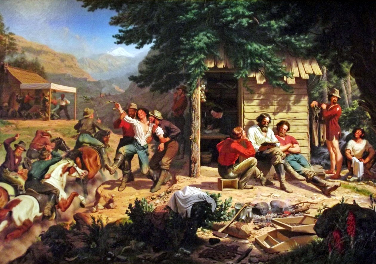 Søndag morgen i miner af Charles Christian Nahl