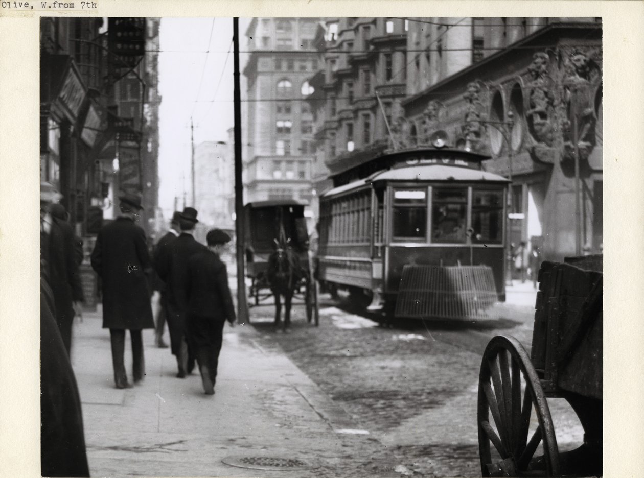 Olive Street ser vest fra 6th Street af Charles Clement Holt