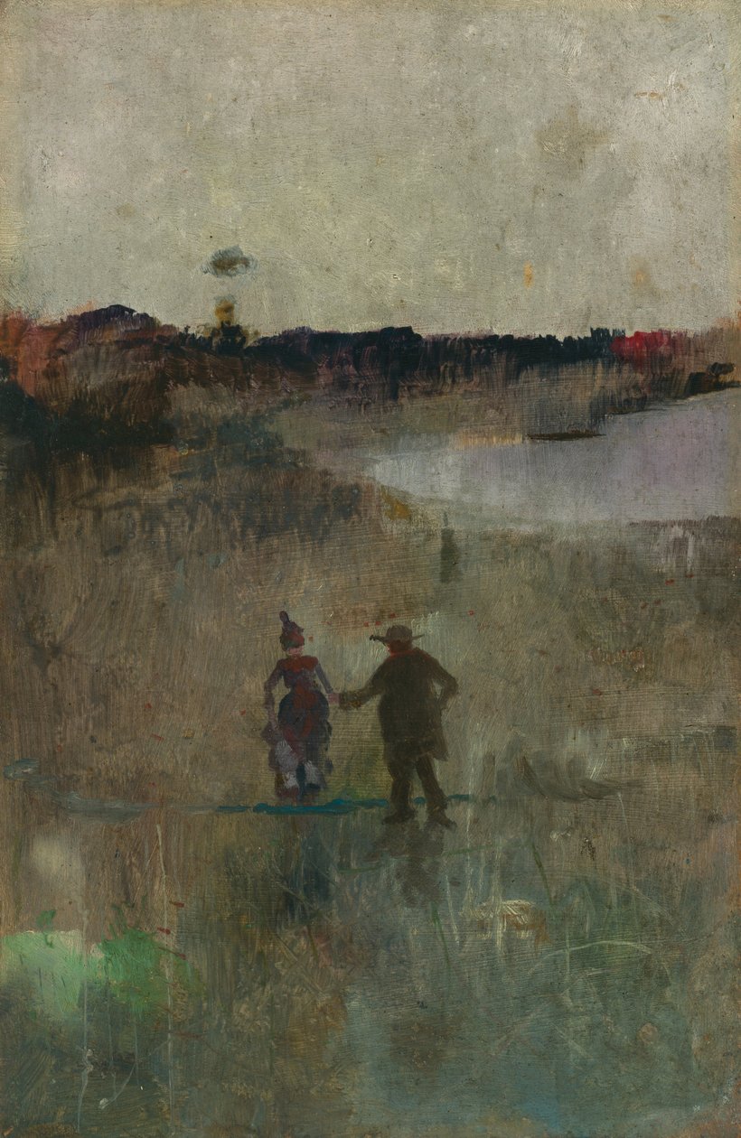 (Landskab med to små figurer, Richmond, NSW) af Charles Edward Conder