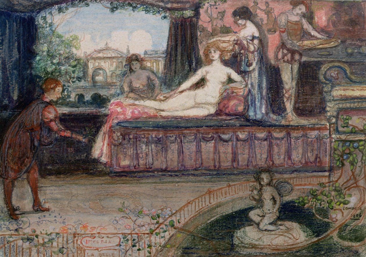 Imperia la Belle af Charles Edward Conder