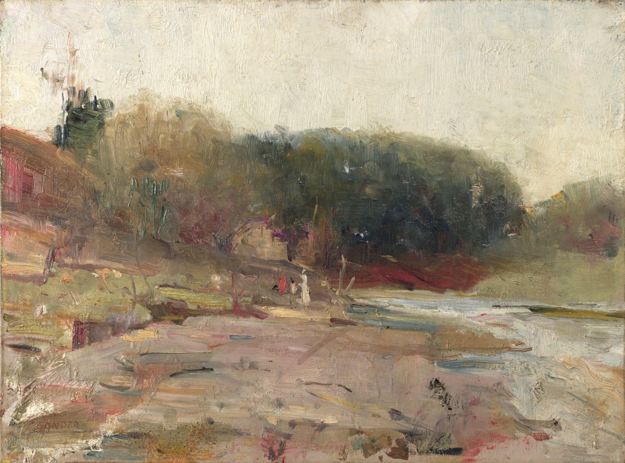 Ved floden Yarra, nær Heidelberg, Victoria af Charles Edward Conder