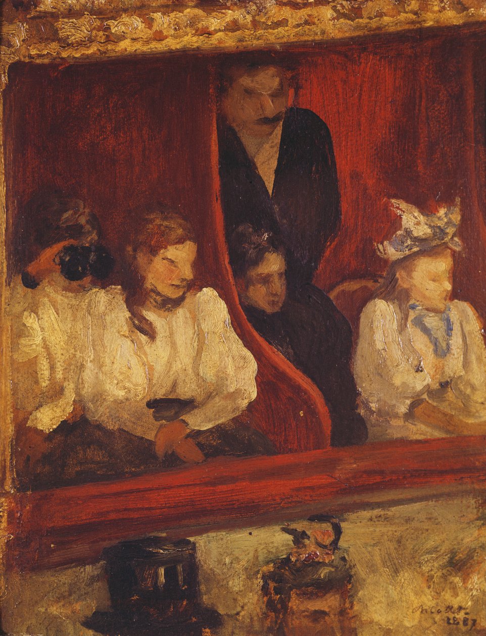 Loge i Opera-Comique, 1887 af Charles Cottet
