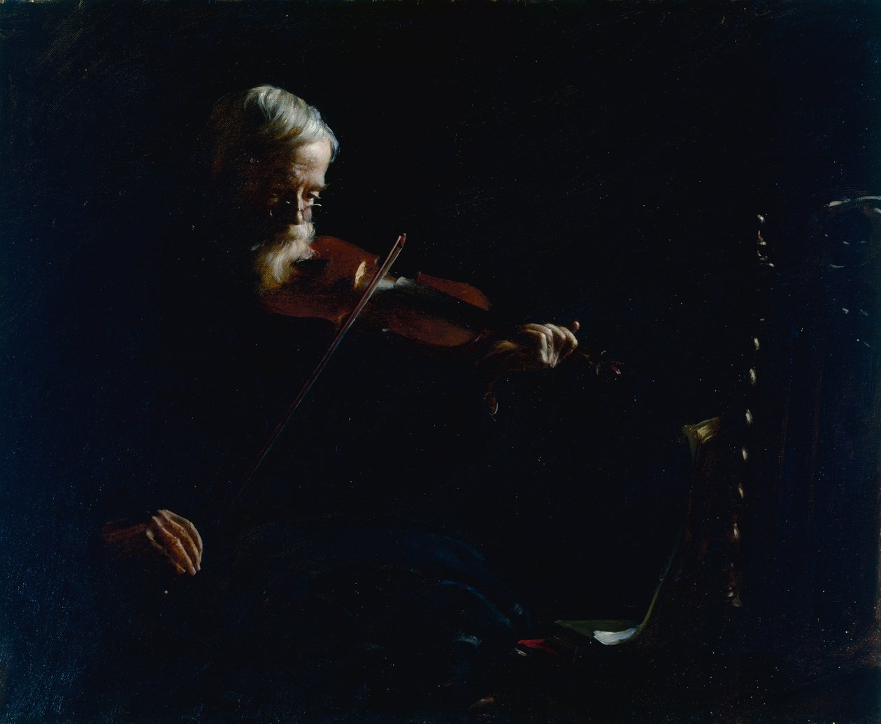 Gammel violinist af Charles Courtney Curran