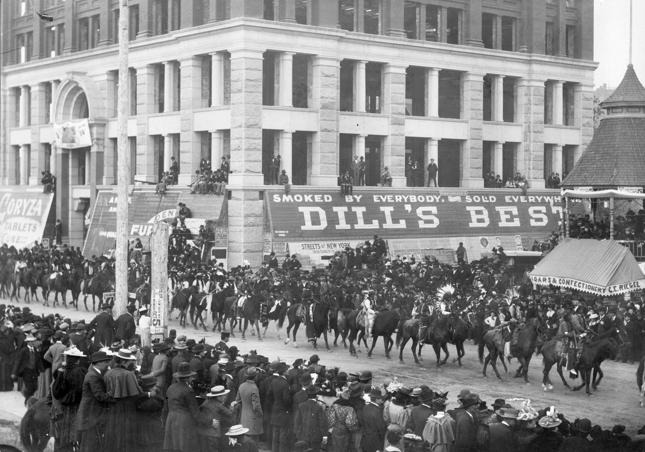 Festival of Mountain and Plain parade, 1896 (bw foto) af Charles D. Kirkland