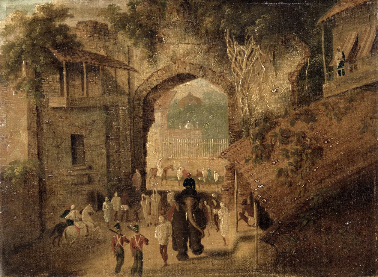 East Gateway, Patna, 1825 af Charles d Oyly
