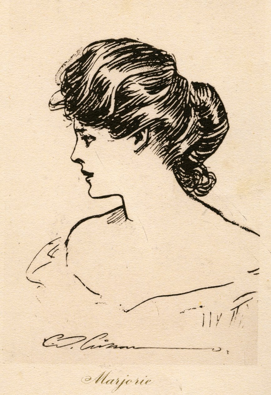 Marjorie, en Gibson-pige, ca. 1900 af Charles Dana Gibson