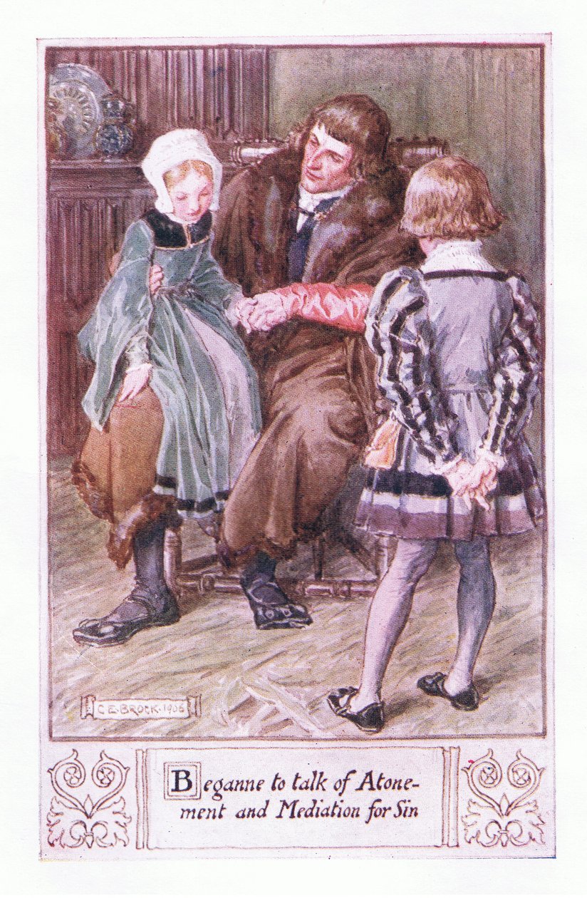 Begynder at tale om forsoning og meditation for synd af Charles Edmund Brock