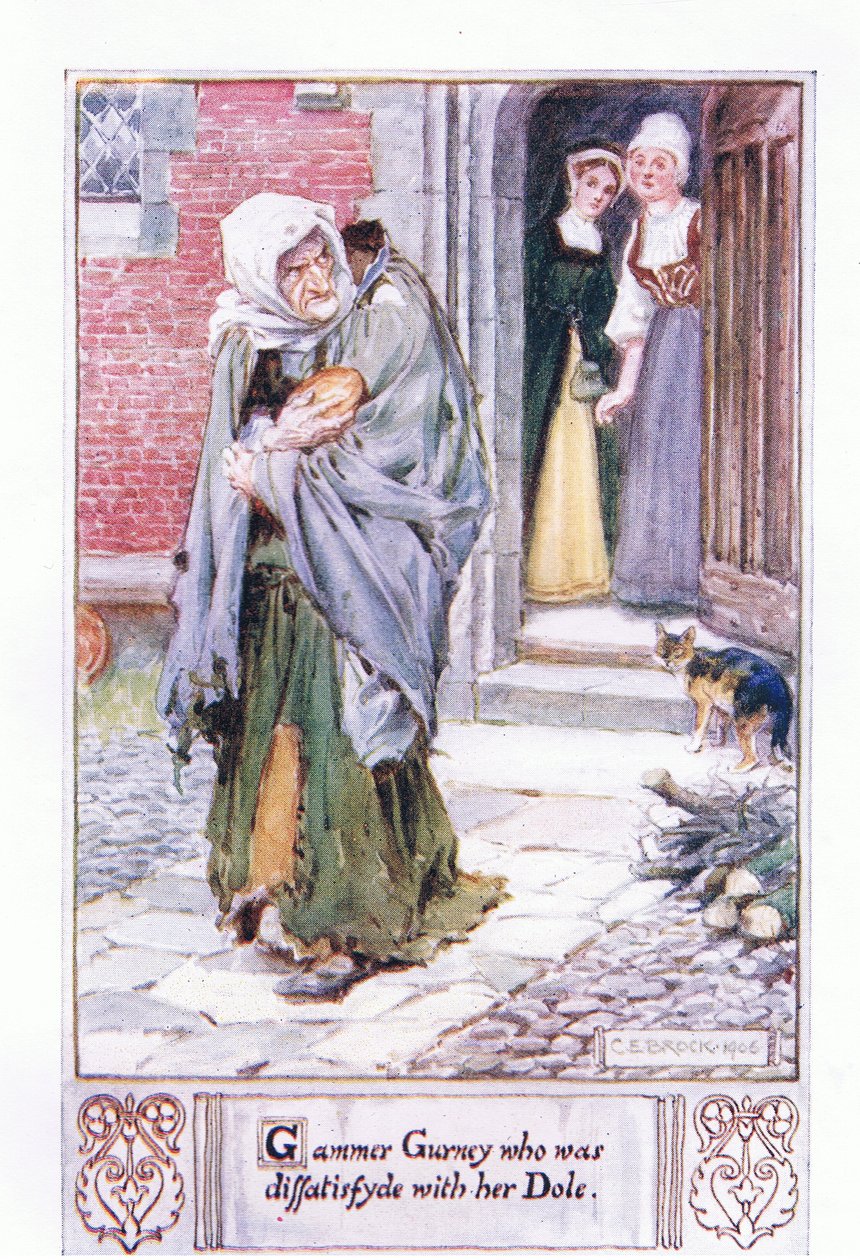 Gammer Gurney, der var utilfreds med sin dole af Charles Edmund Brock