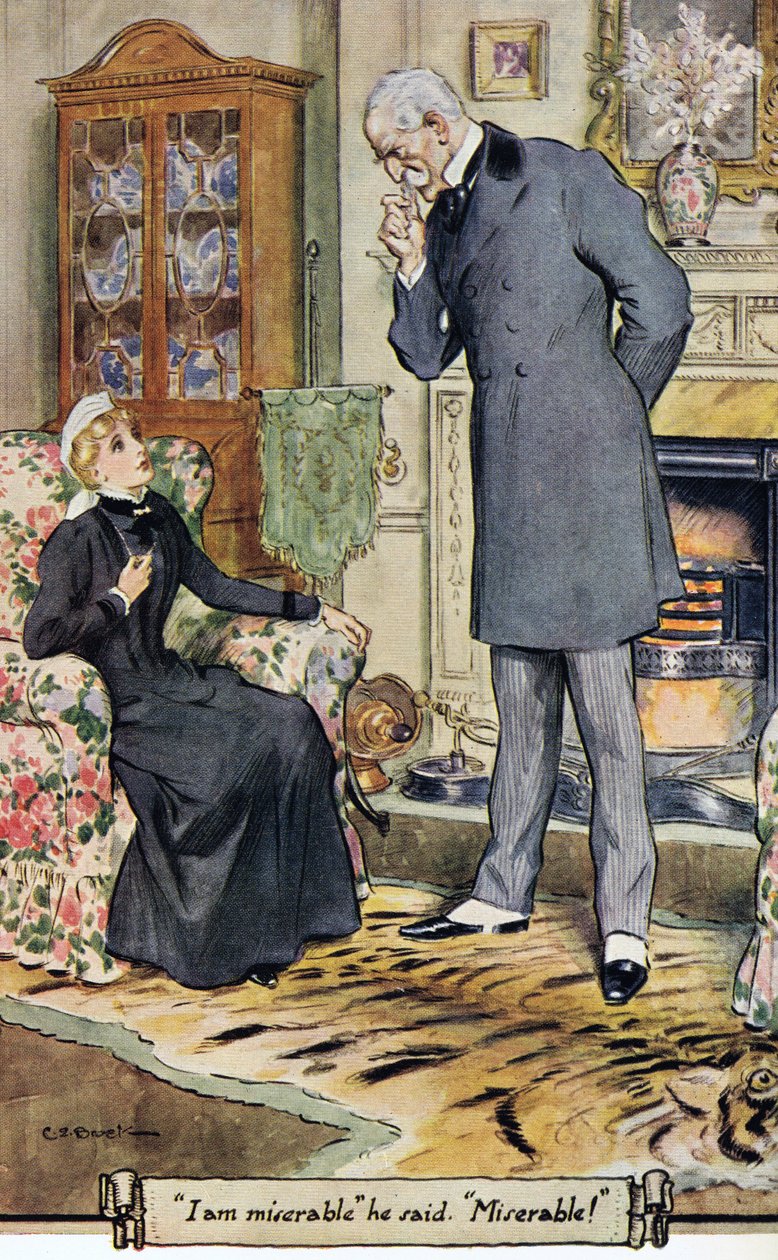 "Jeg er ulykkelig," sagde han, "ulykkelig!", 1936 af Charles Edmund Brock