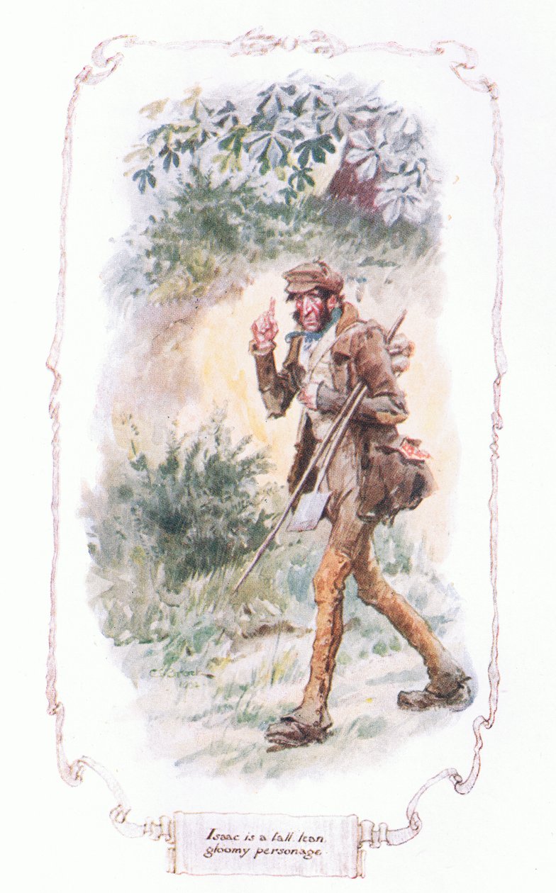 Isaac er en høj slank, dyster person af Charles Edmund Brock