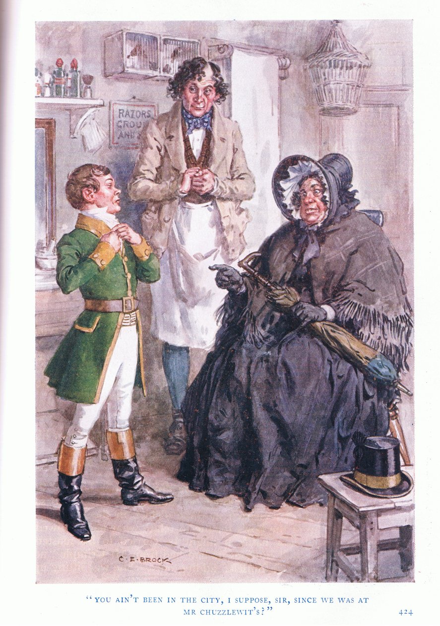 Du har vel ikke været i byen, sir, siden vi var hos hr. Chuzzlewit. af Charles Edmund Brock