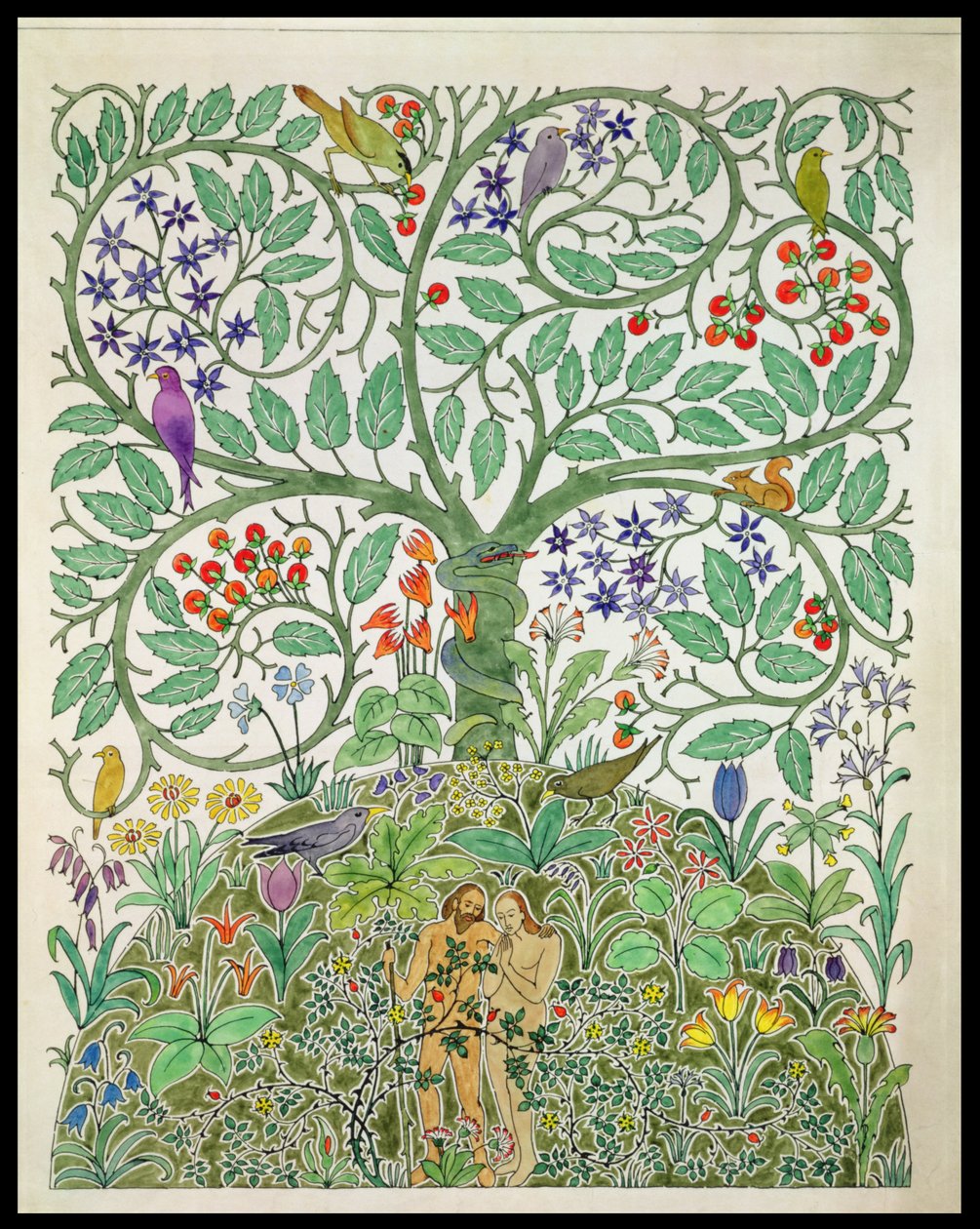 Design af "Adam og Eva af Charles Francis Annesley Voysey
