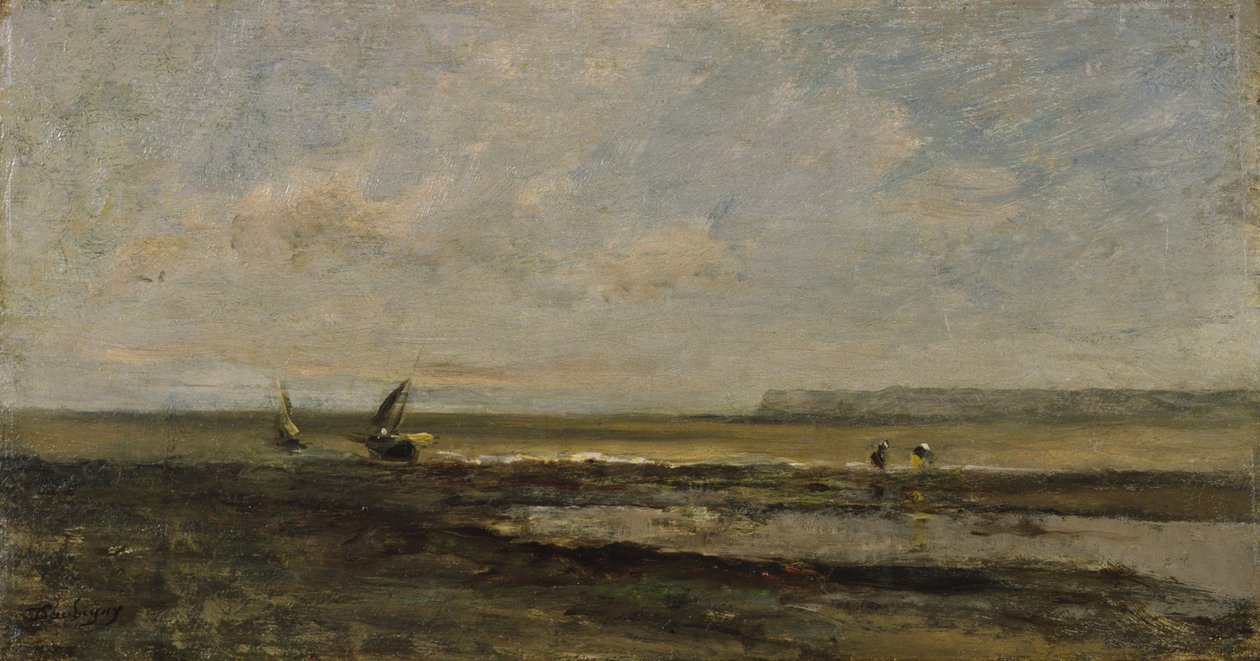 Strandscene af Charles Francois Daubigny