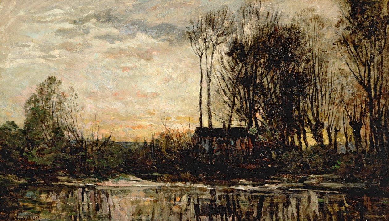 Aften ved Bas Meudon, 1874 af Charles Francois Daubigny