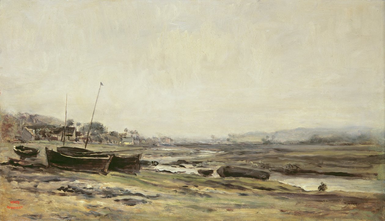 Fiskerbåde af Charles Francois Daubigny