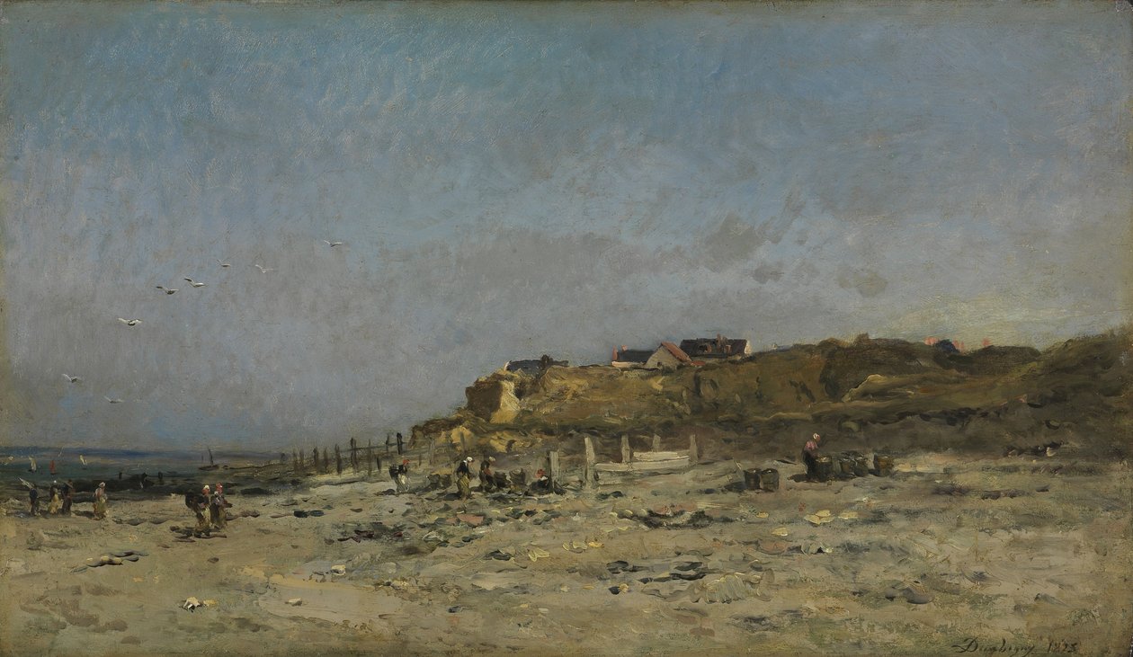 Villerville Beach, Normandiet, 1875 af Charles Francois Daubigny