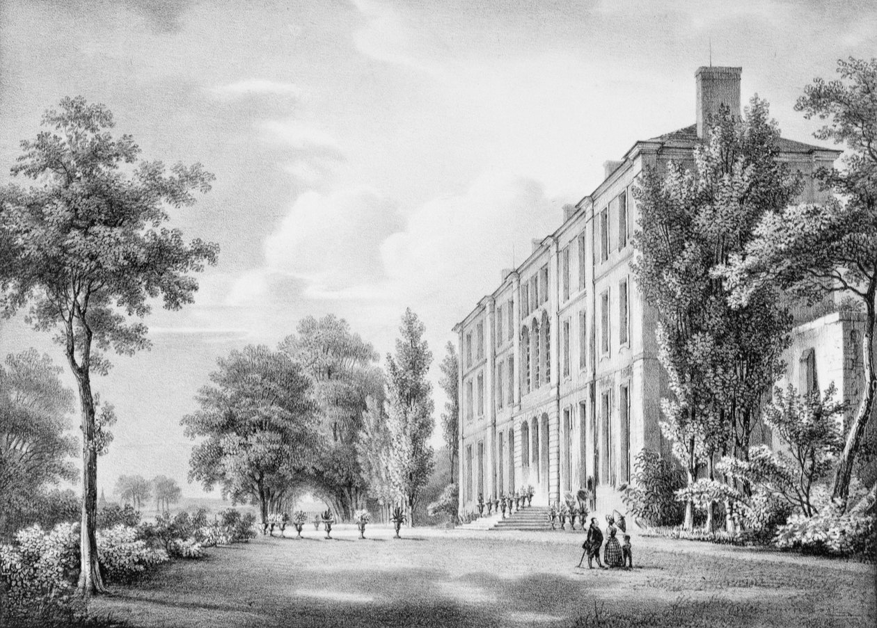 Chateau de Frechines, graveret af C. Motte, ca.1830-40 af Charles Francois Joseph Pensee