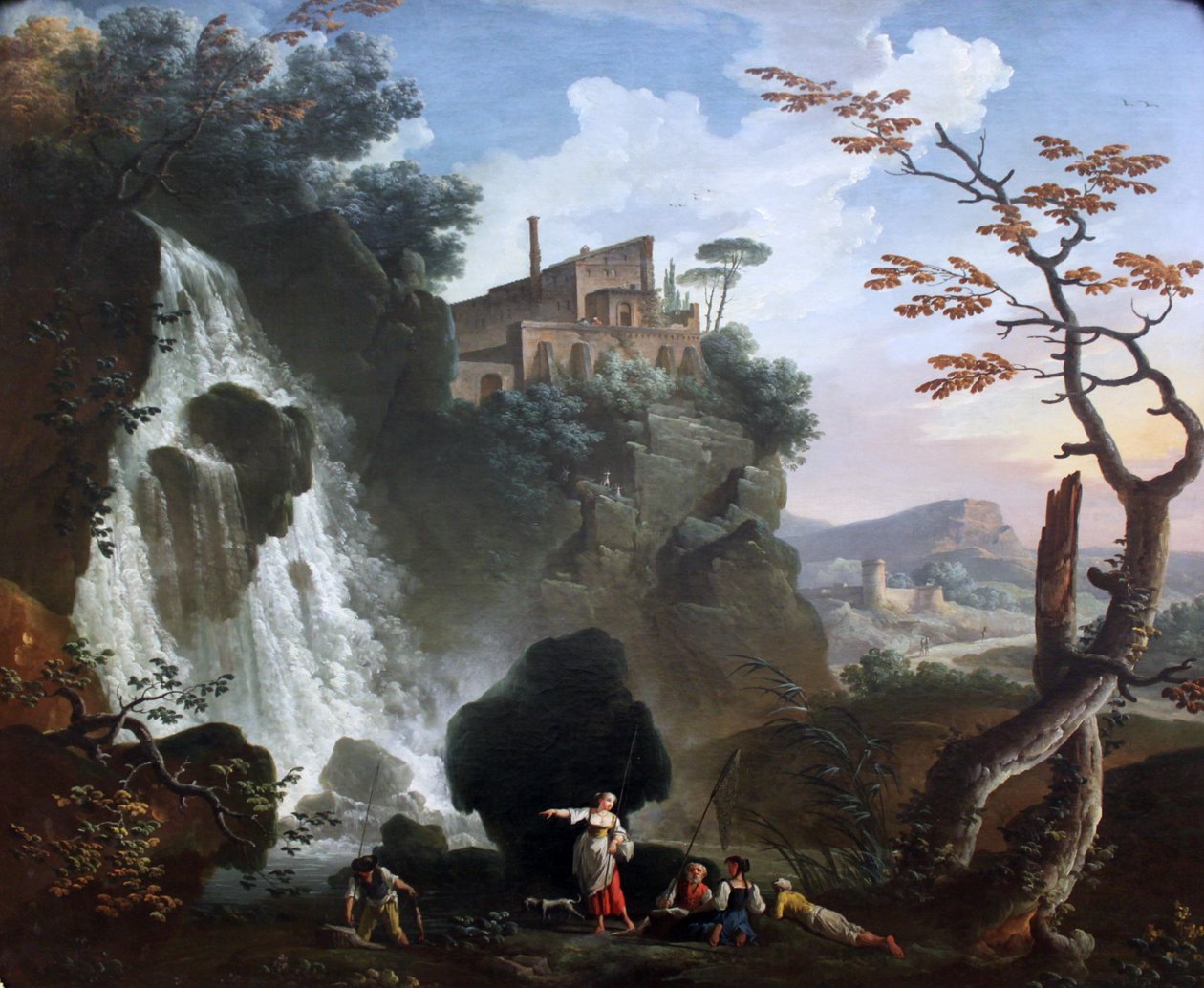 Villa des Maecenas i Tivoli af Charles François Grenier de Lacroix