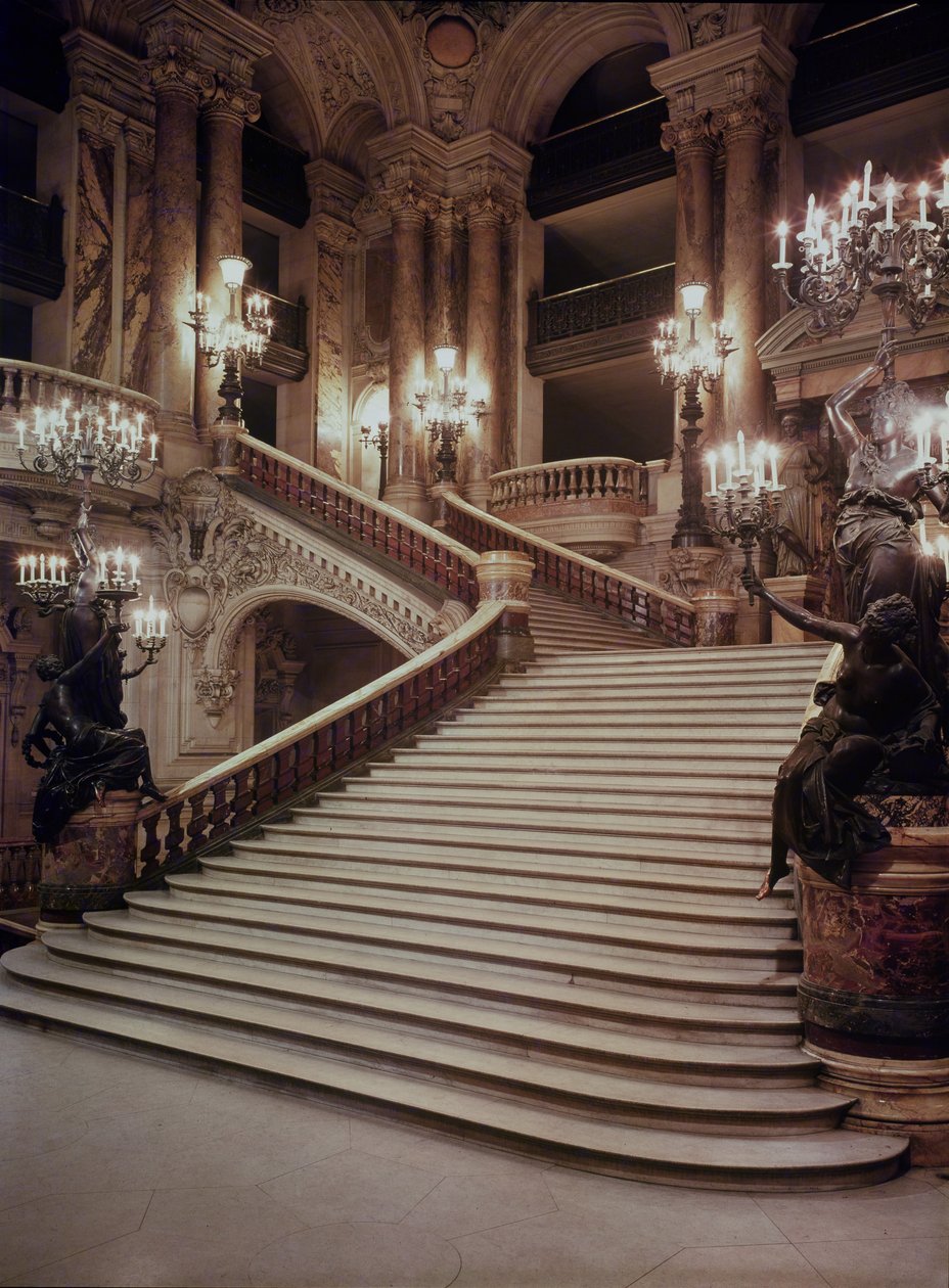 Den store trappe i Opera-Garnier, 1860-75 af Charles Garnier
