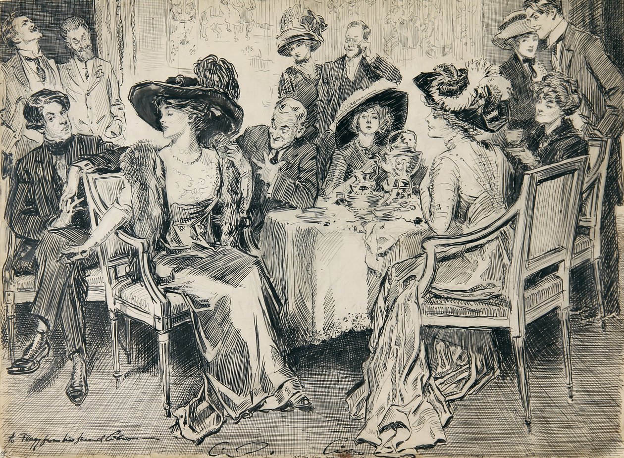 Hendes ligevægt, hendes bevidstløshed, den vindende enkelhed i hendes måde blev bemærket overalt af Charles Dana Gibson